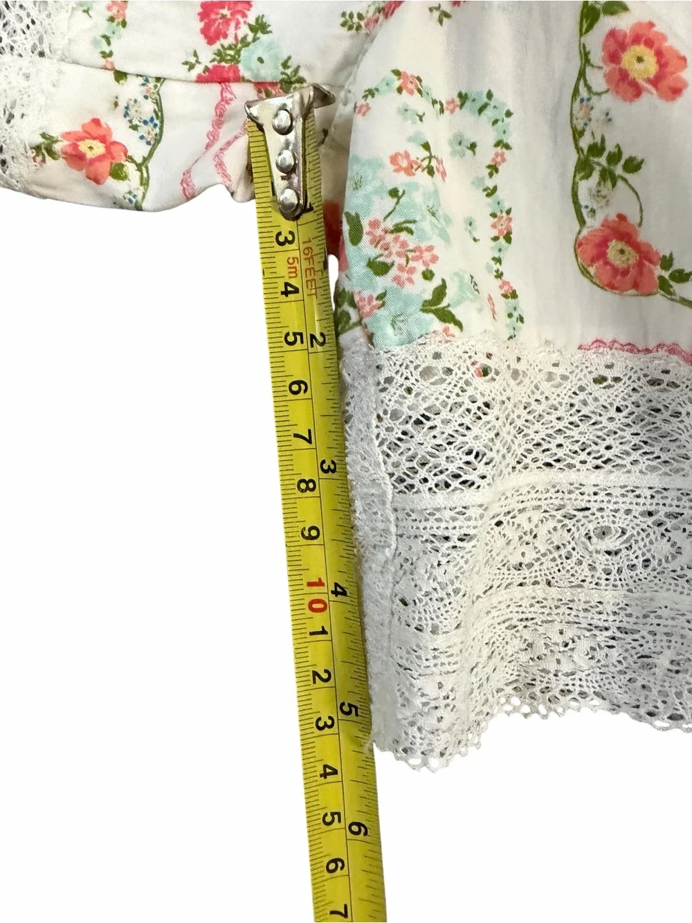 NWT Free People Blooming Lace Shorts- 2 (oversized) - White/Pink/Boho- MSRP $148